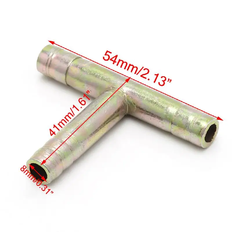8mm 5/16" Tee 3 Way Hose Barbed Connector Air Fuel Water Pipe Gas Tubing Drop Ship Support
8mm 5/16" Tee 3 Way Hose Barbed Connector Air Fuel Water Pipe Gas Tubing Drop Ship Support