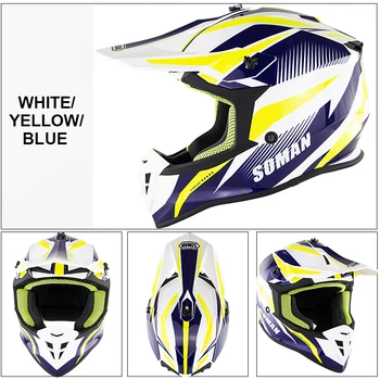 Motor kask Racing ECE Approval capacete moto Classic Off-road Motocross Helmet Motorcycle Full Face Helmets Soman SM633
Motor kask Racing ECE Approval capacete moto Classic Off-road Motocross Helmet Motorcycle Full Face Helmets Soman SM633