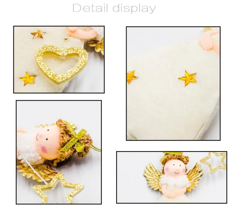 6 2020 Christmas Decoration for Home Toy Ornaments Angel Plush Doll Fairy Closet Pendants Christmas Tree Decoration 2PCS