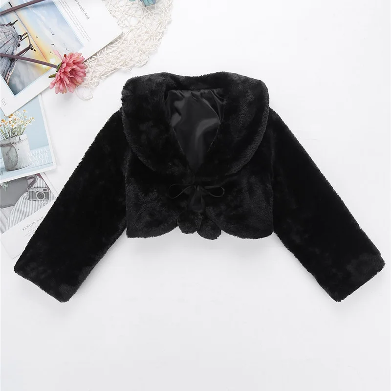 Winter Baby Girls Birthday Faux Fur Long Sleeve Coat With 2 Ribbons Pompon for Flower Girls Dress Jacket Kids Wedding Party Wrap
Winter Baby Girls Birthday Faux Fur Long Sleeve Coat With 2 Ribbons Pompon for Flower Girls Dress Jacket Kids Wedding Party Wrap
