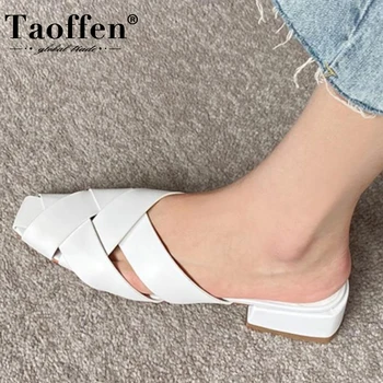 Taoffen Size 34-40 Women Sandals Real Leather Flat Summer Shoes Woman Sandals Party Club Slipper Woman Footwear
Taoffen Size 34-40 Women Sandals Real Leather Flat Summer Shoes Woman Sandals Party Club Slipper Woman Footwear