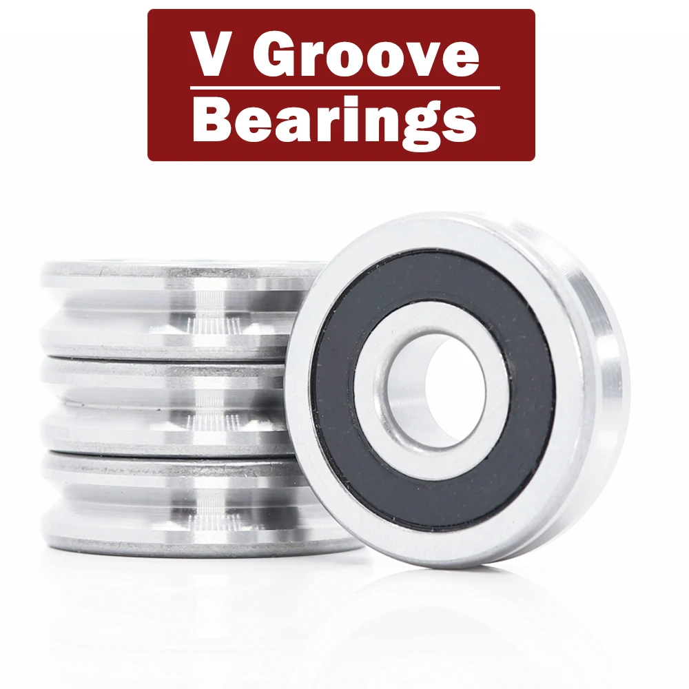 

V103209 V Groove Sealed Ball Bearing ( 4 PCS ) 10*32*9 mm Pulley Wheel Bearings V2/2 3/2 4/2 5/2 6/2 Guide Track Rlooer Bearing