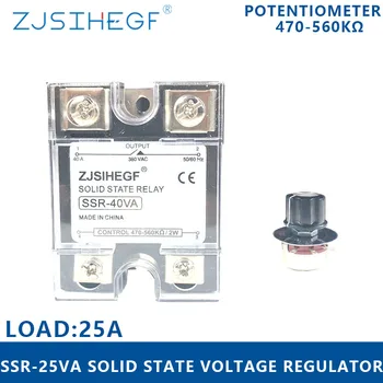 SSR-25VA AC 24-380V Adjustable High Voltage Solid State Relay 25A Single Phase Voltage Regulator Free Potentiometer * 1PC SSR
SSR-25VA AC 24-380V Adjustable High Voltage Solid State Relay 25A Single Phase Voltage Regulator Free Potentiometer * 1PC SSR