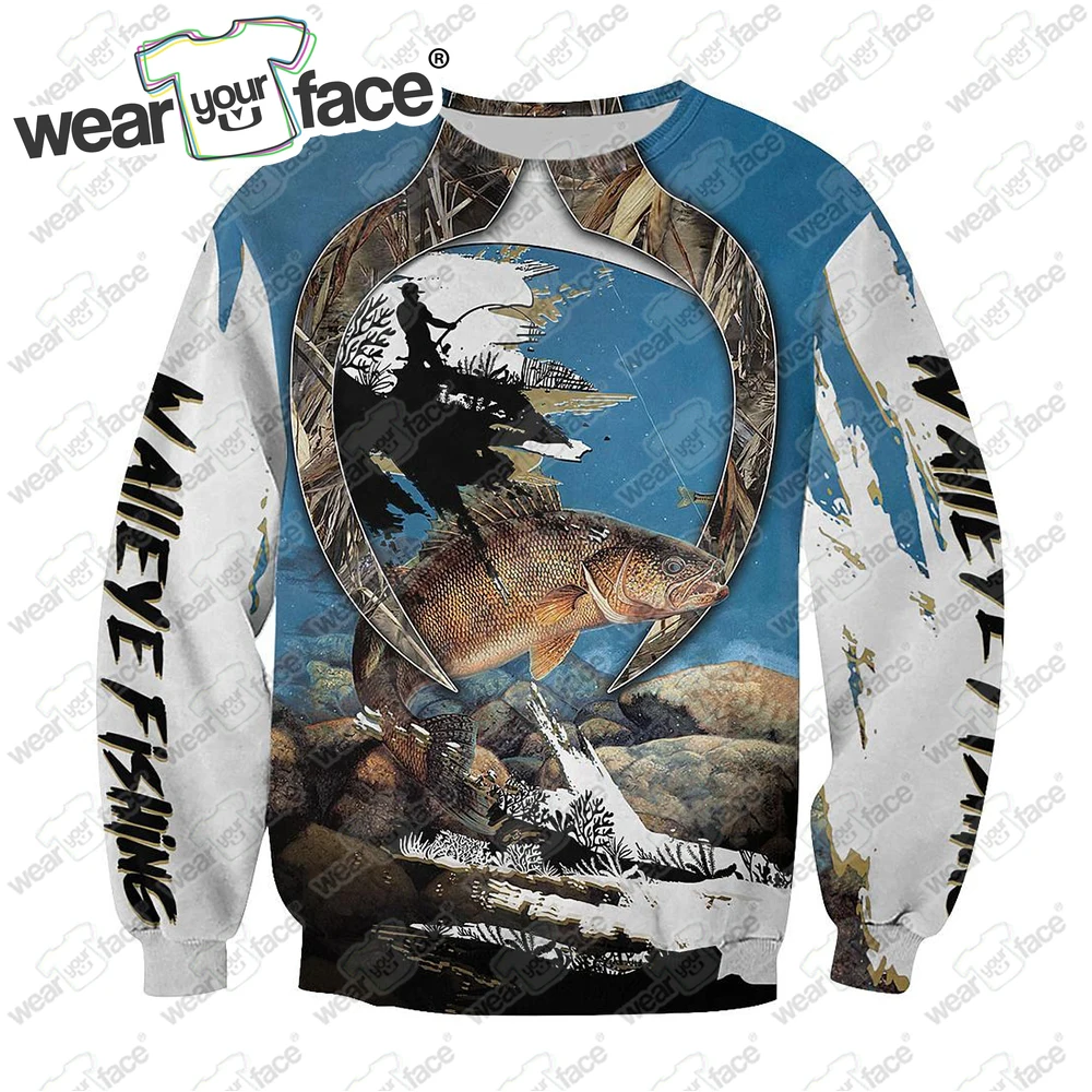 Walleye Fishing 3D All Over Printed Crewneck Sweatshirt Sports Casual Outdoor Streetwear Vocation Men Unisex Clothing
Walleye Fishing 3D All Over Printed Crewneck Sweatshirt Sports Casual Outdoor Streetwear Vocation Men Unisex Clothing