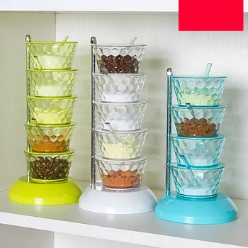 Rotating creative vertical spice box kitchen salt MSG seasoning cans combination set household storage box MJ1020
Rotating creative vertical spice box kitchen salt MSG seasoning cans combination set household storage box MJ1020