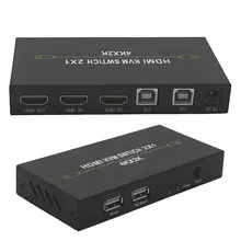 HDMI-switcher KVM with USB mouse and keyboard hot keys auto switch HD comes with switch 2 ports
HDMI-switcher KVM with USB mouse and keyboard hot keys auto switch HD comes with switch 2 ports