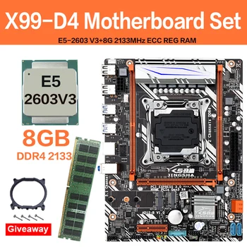 JINGSHA X99 D4 Placa base con Xeon E5 2603V3 LGA2011-3 CPU 8GB 2133MHz DDR4 ECC REG de memoria M-ATX NVME M.2 SSD SATA3.0 
JINGSHA X99 D4 Placa base con Xeon E5 2603V3 LGA2011-3 CPU 8GB 2133MHz DDR4 ECC REG de memoria M-ATX NVME M.2 SSD SATA3.0