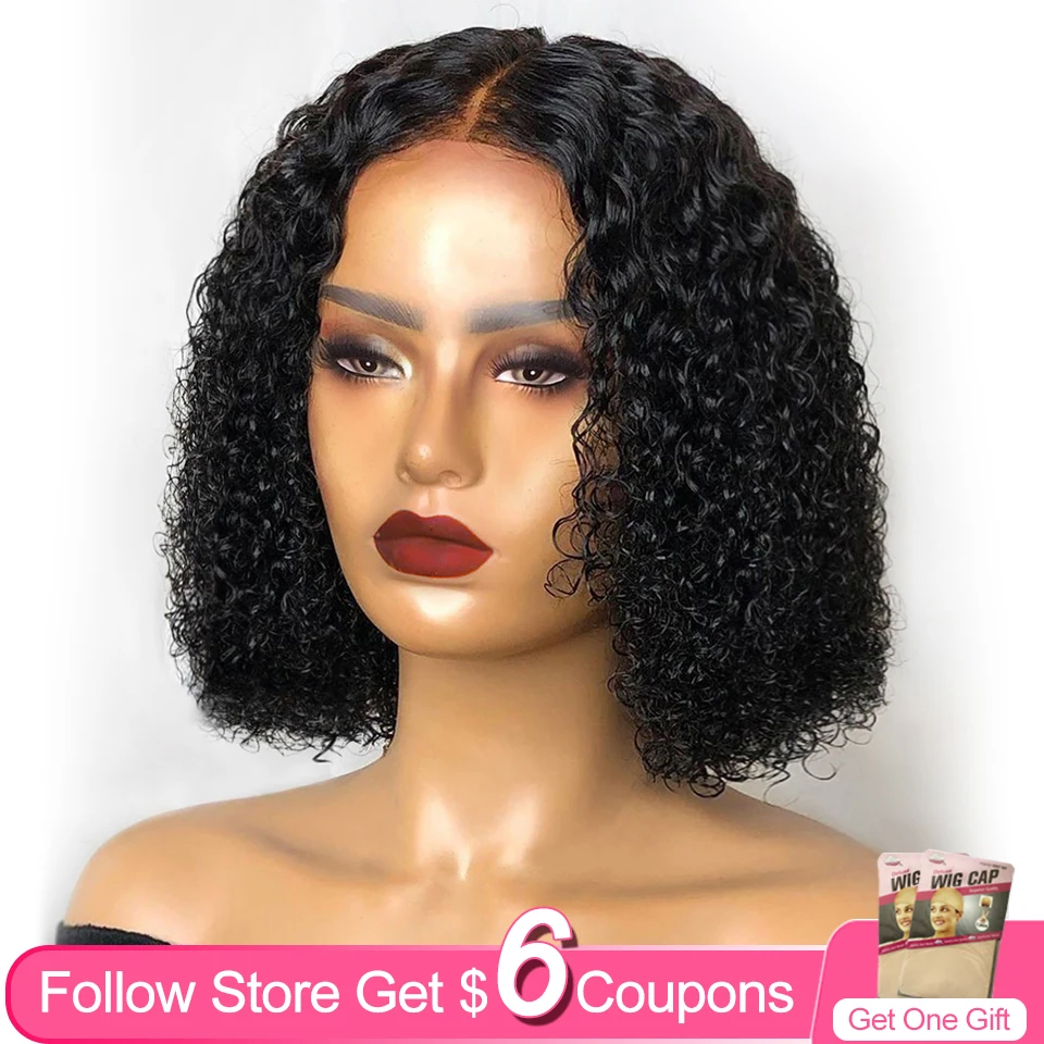 Aircabin 13x4 Lace Front Bob Wigs Kinky Curly Wave Brazilian Remy Human Hair Natural Color Deep Part HD T Lace Wigs For Women 
Aircabin 13x4 Lace Front Bob Wigs Kinky Curly Wave Brazilian Remy Human Hair Natural Color Deep Part HD T Lace Wigs For Women