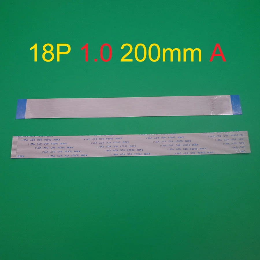 2 шт. гибкие ленты FPC плоский кабель Шаг 1 0 мм 18P 18Pin 200 ширина 19 AWM 20624 80C 60В VW-1 |