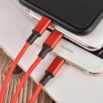 Manufacturers Direct Selling Three-in-One Mobile Phone Data Cable for Apple Android Huawei Triple Nylon Weaving Charging Cable
Manufacturers Direct Selling Three-in-One Mobile Phone Data Cable for Apple Android Huawei Triple Nylon Weaving Charging Cable