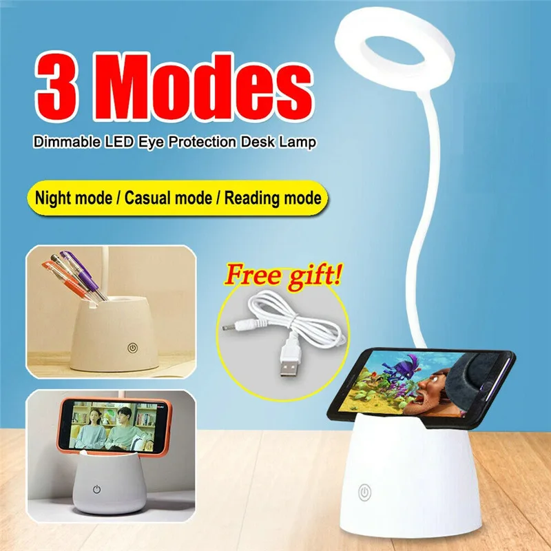 LED Desk Bedside Reading Lamp 3 Modes Dimmable Eye Protection Night Light Touch Control USB Reading Desk Lamp
LED Desk Bedside Reading Lamp 3 Modes Dimmable Eye Protection Night Light Touch Control USB Reading Desk Lamp