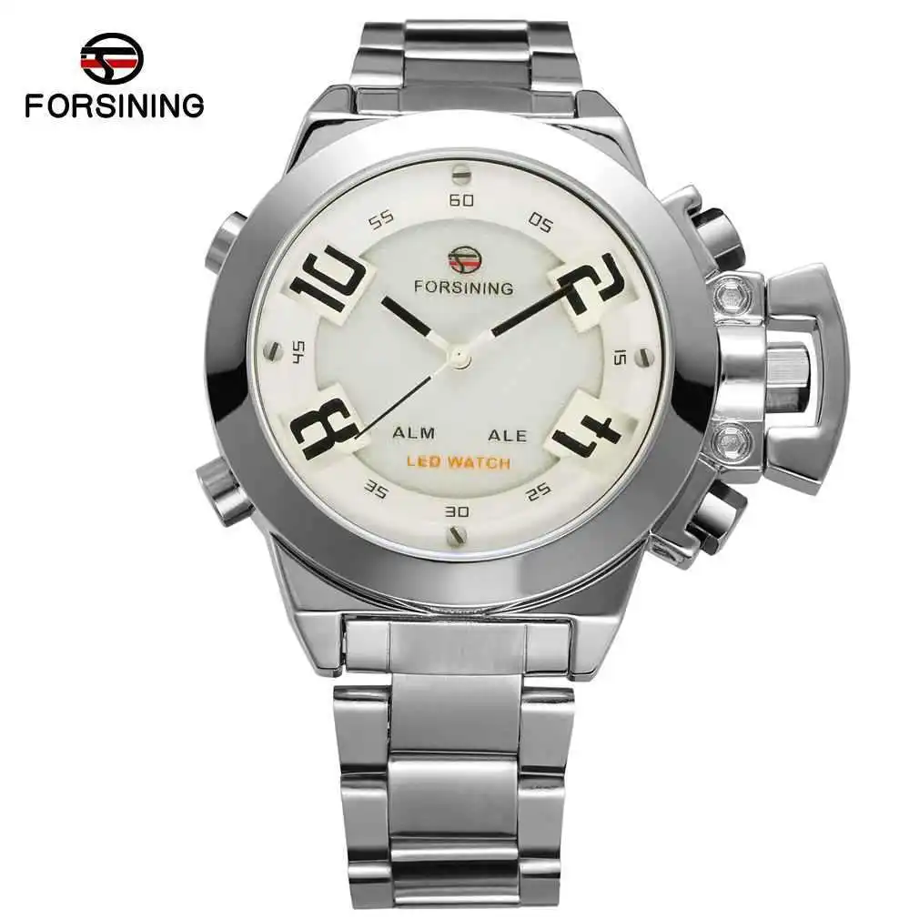Winner forsining Fully Automatic A8437 Multi-functional Electronic Watch Steel Watch
Winner forsining Fully Automatic A8437 Multi-functional Electronic Watch Steel Watch