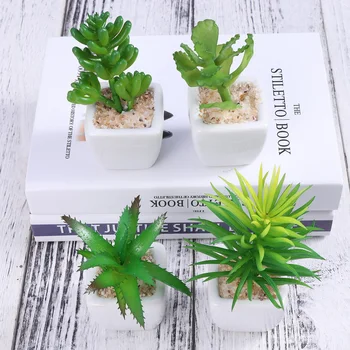 4pcs Decorative Faux Succulent Artificial Succulent Fake False Simulation Plants with White Ceramic Pots
4pcs Decorative Faux Succulent Artificial Succulent Fake False Simulation Plants with White Ceramic Pots