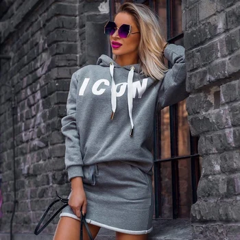 BKMGC Autumn Black Casual Hoodies Dress Women Letter Print Hoodie Lady Drawstring Sweatshirt Short Dress Ropa Mujer Sportswear
BKMGC Autumn Black Casual Hoodies Dress Women Letter Print Hoodie Lady Drawstring Sweatshirt Short Dress Ropa Mujer Sportswear