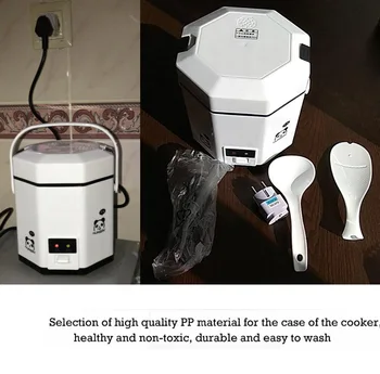 1.2L Mini Electric Rice Cooker 2 Layers Food Steamer Multifunction Meal Cooking Pot 1-2 People Heating Lunch Box EU US Plug