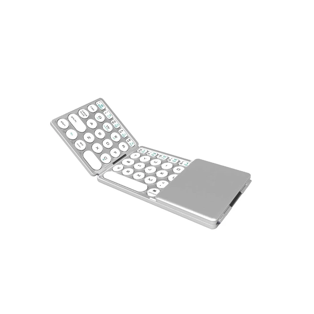 Foldable Bluetooth keyboard Ultra-thin BT portable for iPad, iPhone, Compatible with iOS, Android and Windows Tablet Devices
Foldable Bluetooth keyboard Ultra-thin BT portable for iPad, iPhone, Compatible with iOS, Android and Windows Tablet Devices