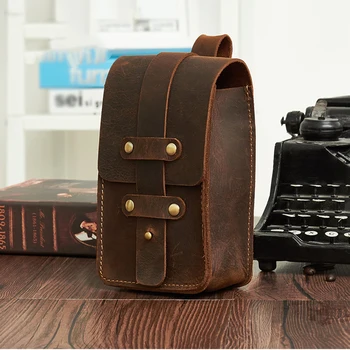 Fashion Men waist bag Crazy Horse Leather Retro Casual Men Belt Bag Wear Belt Mobile Phone Hanging Bag Multifunctional Men Bag
Fashion Men waist bag Crazy Horse Leather Retro Casual Men Belt Bag Wear Belt Mobile Phone Hanging Bag Multifunctional Men Bag