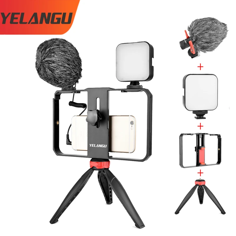 High Quality Live Broadcast Equipment Mobile Phone Video Rig Kit LED Light with Table Tripod for Xiaomi Iphone YELANGU PC203
High Quality Live Broadcast Equipment Mobile Phone Video Rig Kit LED Light with Table Tripod for Xiaomi Iphone YELANGU PC203