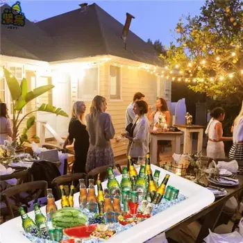 Swimming pool inflatable floating beer table mattress ice bucket salad tray food and beverage rack summer water party bed
Swimming pool inflatable floating beer table mattress ice bucket salad tray food and beverage rack summer water party bed