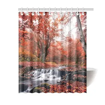 Autumn Landscape Beautiful Waterfall in Red Forest Decor Waterproof Polyester Bathroom Shower Curtain Bath with Hooks, 60(Wide)
Autumn Landscape Beautiful Waterfall in Red Forest Decor Waterproof Polyester Bathroom Shower Curtain Bath with Hooks, 60(Wide)