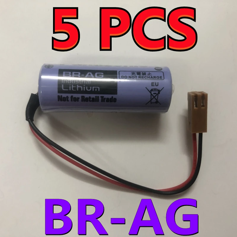 Оригинальный новый аккумулятор BR-AG с разъемом, 3 в, 2200 мАч, ПЛК, литиевая батарея FANUC, замена BR-A (регулируемая вилка), 5 упаковок
Оригинальный новый аккумулятор BR-AG с разъемом, 3 в, 2200 мАч, ПЛК, литиевая батарея FANUC, замена BR-A (регулируемая вилка), 5 упаковок