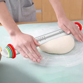 Stainless Steel Rolling Pin with Detachable Ring Adjustable 17 Inch Dough Roller for Cookie Pastry Pizza Dumplings Kitchen Tools
Stainless Steel Rolling Pin with Detachable Ring Adjustable 17 Inch Dough Roller for Cookie Pastry Pizza Dumplings Kitchen Tools