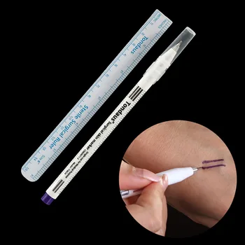 Microblading Surgical Skin Marker Tattoo Pen with Measure Ruler Disposable Positioning Point Line Eyebrow Scribe Makeup Tools
Microblading Surgical Skin Marker Tattoo Pen with Measure Ruler Disposable Positioning Point Line Eyebrow Scribe Makeup Tools
