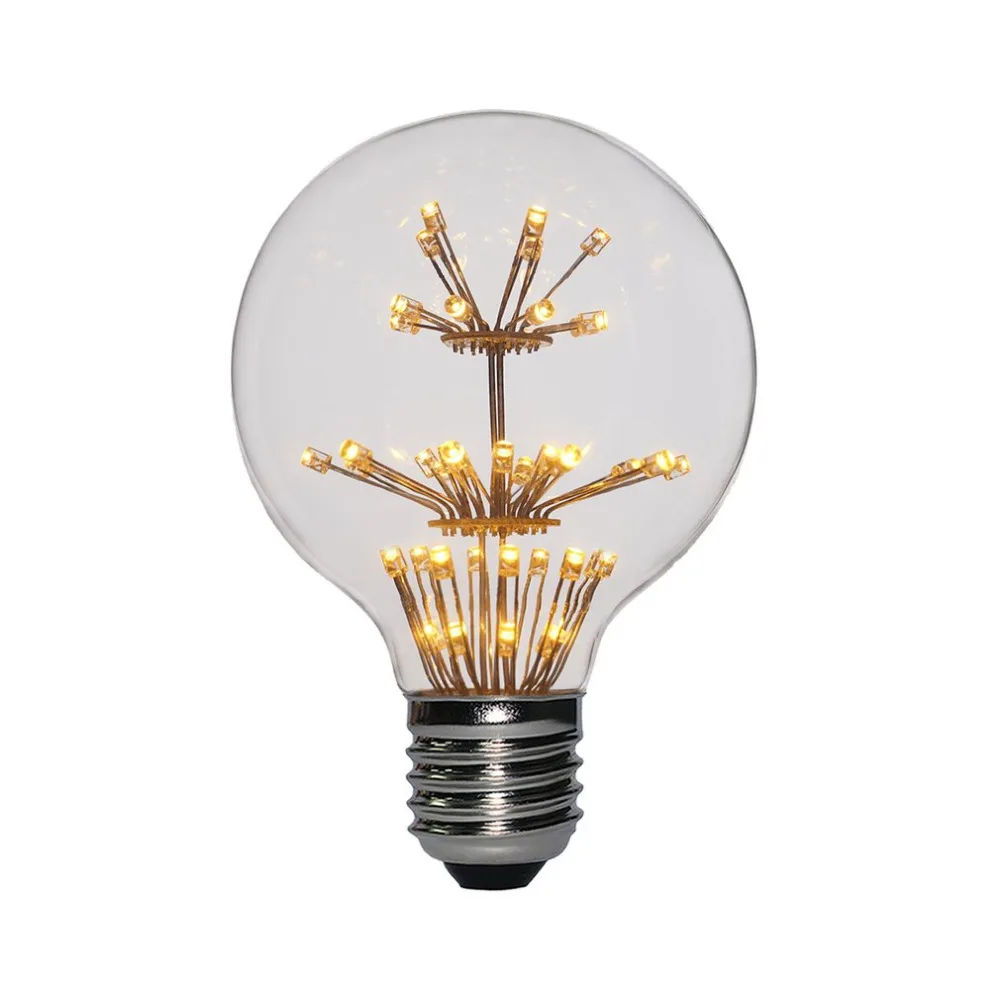2017 New G80 E27 Dimmable Round LED Light Bulb 220V 3W 2200K With 47 LEDs & Beautiful Babysbreath Flower Shape Inside
2017 New G80 E27 Dimmable Round LED Light Bulb 220V 3W 2200K With 47 LEDs & Beautiful Babysbreath Flower Shape Inside