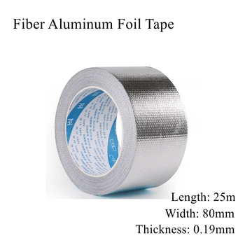 80mmx25m Fiber Aluminium Foil Tape Adhesive Sealing Tape Heat Resistance Pipe Repair High Temperature Resistant Waterproof
80mmx25m Fiber Aluminium Foil Tape Adhesive Sealing Tape Heat Resistance Pipe Repair High Temperature Resistant Waterproof
