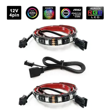 Computer RGB LED Strip, 3M Tape Make It Easy to Stick, Super Bright 2pcs RGB LED Strip Light for ASUS Aura RGB/MSI Mystic
Computer RGB LED Strip, 3M Tape Make It Easy to Stick, Super Bright 2pcs RGB LED Strip Light for ASUS Aura RGB/MSI Mystic