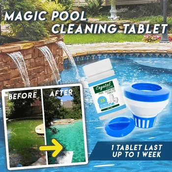50 Pool Cleaning Tablet Floating +pool Dispenser Effectively Purify Water Crystal Clear Pool Foaming Cleaner Swimming Detergent
50 Pool Cleaning Tablet Floating +pool Dispenser Effectively Purify Water Crystal Clear Pool Foaming Cleaner Swimming Detergent