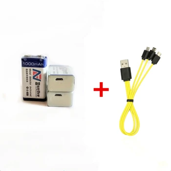 4pcs 1000mAh 9V rechargeable battery 6F22 USB lithium-ion battery with Micro USB cable for fast charging
4pcs 1000mAh 9V rechargeable battery 6F22 USB lithium-ion battery with Micro USB cable for fast charging
