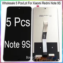 Ensemble écran tactile LCD, pour Xiaomi Redmi Note 9S, 5 pièces/lot, vente en gros=
