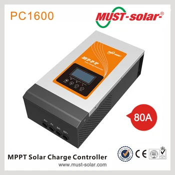 MUST PC1800F series big ampere MPPT function 60A 80A solar regulator 150V solar charge controller for 12V/24V/48V solar system
MUST PC1800F series big ampere MPPT function 60A 80A solar regulator 150V solar charge controller for 12V/24V/48V solar system