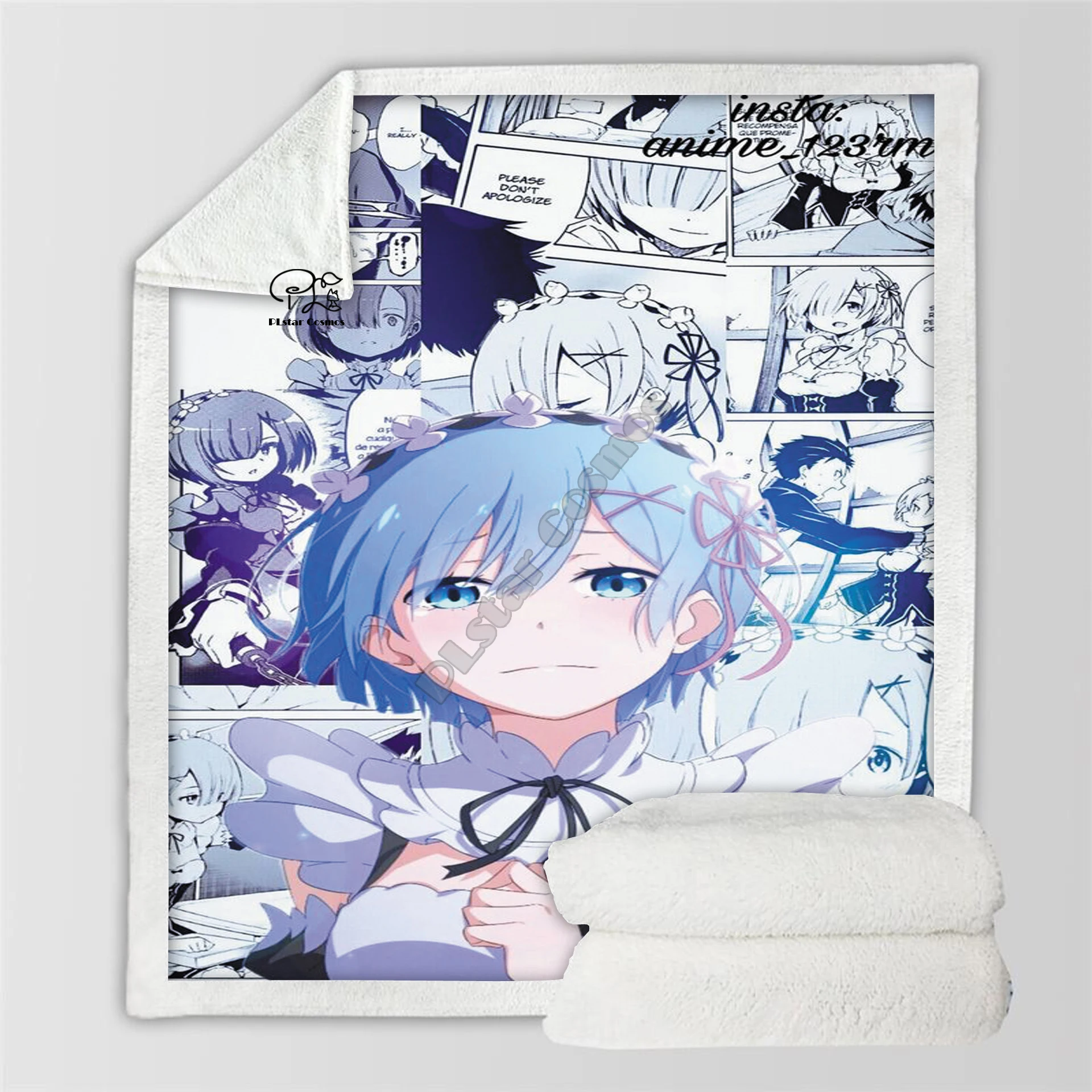Plstar Cosmos Anime girl sexy Re Zero Rem Manga character Blanket 3D print Sherpa Blanket on Bed Home Textiles Dreamlike style-4
Plstar Cosmos Anime girl sexy Re Zero Rem Manga character Blanket 3D print Sherpa Blanket on Bed Home Textiles Dreamlike style-4