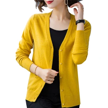 16 Solid Colors Knitted Cardigans Spring Female Jacket Cardigan Women Casual Long Sleeve Tops V Neck Solid Women Sweater Coat
16 Solid Colors Knitted Cardigans Spring Female Jacket Cardigan Women Casual Long Sleeve Tops V Neck Solid Women Sweater Coat
