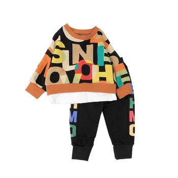 Kids Clothes Sets Spring/autumn New Long Sleeve Sweater+Pants Sports Suit exaggeration Letter Graffiti set
Kids Clothes Sets Spring/autumn New Long Sleeve Sweater+Pants Sports Suit exaggeration Letter Graffiti set