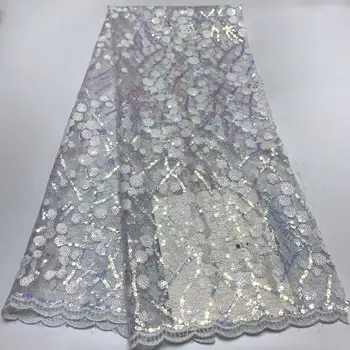 2019 High Quality African Lace Fabric White Velvet French Net Embroidery Sequins Tulle Lace Fabric For Nigerian party Dress
2019 High Quality African Lace Fabric White Velvet French Net Embroidery Sequins Tulle Lace Fabric For Nigerian party Dress