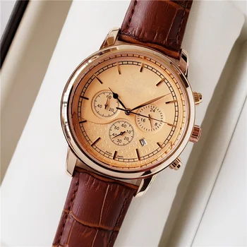 Luxury Brand Men Quartz 6 Pin Watch Men's Fashion Date Display Leather Strap WristWatch Clock 2020
Luxury Brand Men Quartz 6 Pin Watch Men's Fashion Date Display Leather Strap WristWatch Clock 2020
