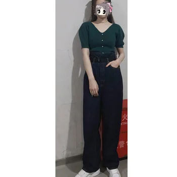 WOMENGAGA 2020 New Sweater jeans+belt Women's Button V-neck Long Zipper Casual Streetwear Short Sleeve Korean Two-piece A108
WOMENGAGA 2020 New Sweater jeans+belt Women's Button V-neck Long Zipper Casual Streetwear Short Sleeve Korean Two-piece A108