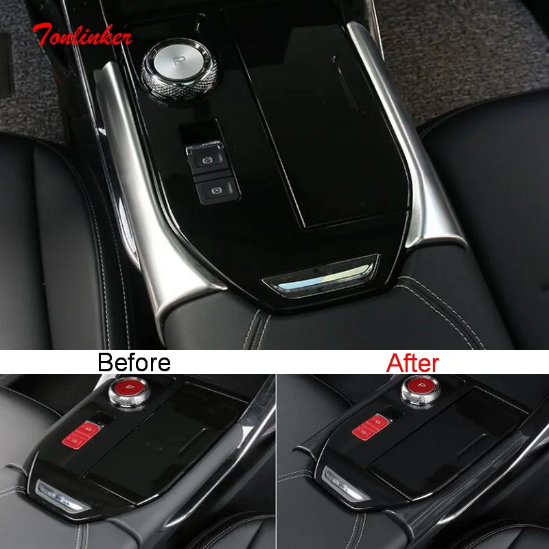 Tonlinker Interior Car Gear Panel Beside Cover Stickers For GWM HAVAL H6 2021 Car Styling 2 Pcs Stainless Steel Cover Stickers 
Tonlinker Interior Car Gear Panel Beside Cover Stickers For GWM HAVAL H6 2021 Car Styling 2 Pcs Stainless Steel Cover Stickers