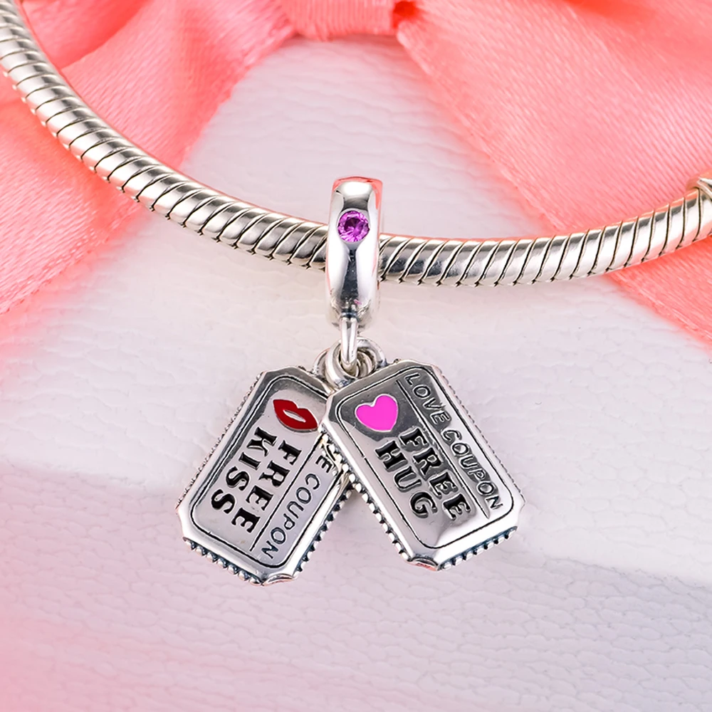 2020 Valentine's Day Love Charm 925 Sterling silver Love Coupon Dangle Charms fit Silver Bracelets DIY For Women Pendant jewelry
2020 Valentine's Day Love Charm 925 Sterling silver Love Coupon Dangle Charms fit Silver Bracelets DIY For Women Pendant jewelry