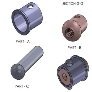Small Sample Metal components for machine assembly sample order