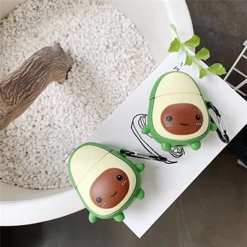 For Airpods Case,3D Cartoon Cute Smile Avocado Food Case For Airpods 1/2 Case Silicone Earphone Headphone Cover For Girls
For Airpods Case,3D Cartoon Cute Smile Avocado Food Case For Airpods 1/2 Case Silicone Earphone Headphone Cover For Girls