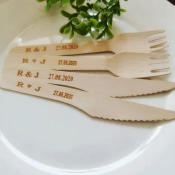 Personalized Party Wooden Spoons Forks Knives Unique Custom Name Date Wood Tableware for Wedding Decoration Party Favors
Personalized Party Wooden Spoons Forks Knives Unique Custom Name Date Wood Tableware for Wedding Decoration Party Favors