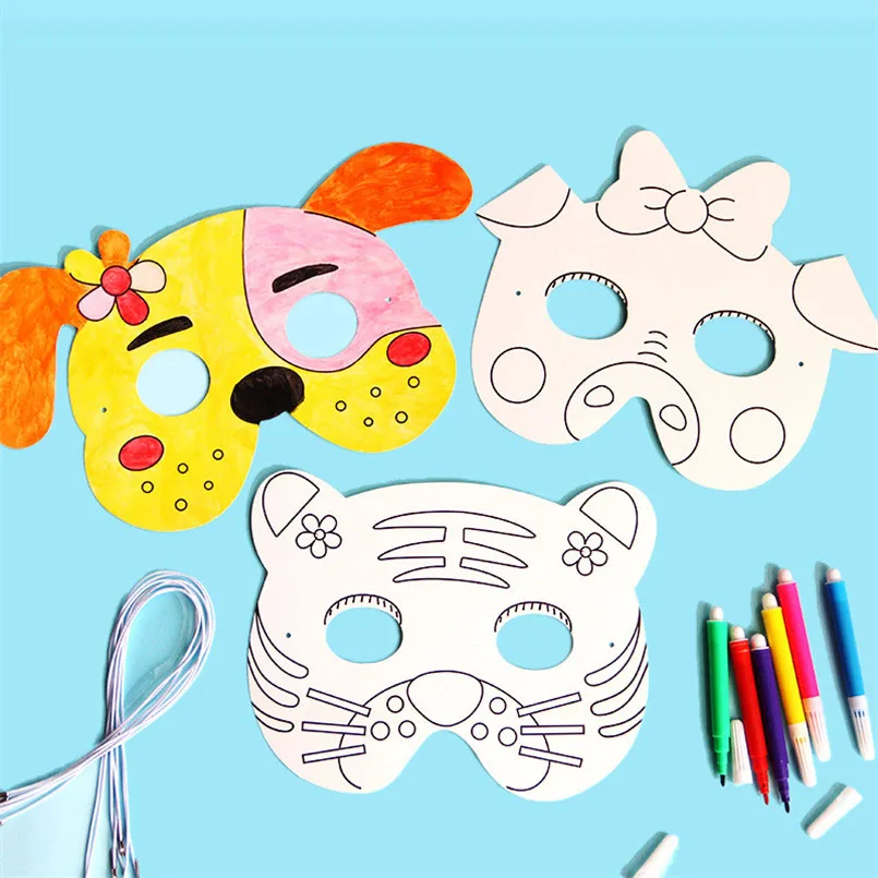 8Pcs/lot DIY Animal Painting Mask Toys For Girls Boys Cartoon Graffiti Handmade Art Crafts Toy Kindergarten Drawing Kids Gifts
8Pcs/lot DIY Animal Painting Mask Toys For Girls Boys Cartoon Graffiti Handmade Art Crafts Toy Kindergarten Drawing Kids Gifts