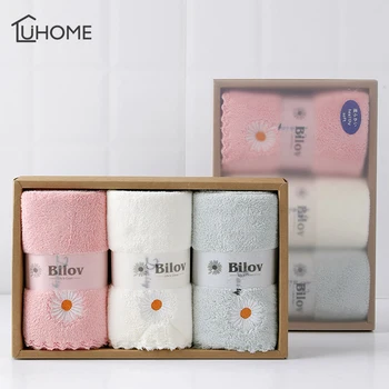 3pcs/box Towel Set Cotton Face Towel Hotel Bathroom Home Drying Soft Bath Face Towel Daisy Embroidered Hand Towel Gift Box Sets
3pcs/box Towel Set Cotton Face Towel Hotel Bathroom Home Drying Soft Bath Face Towel Daisy Embroidered Hand Towel Gift Box Sets