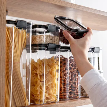 Kitchen Sealed Jar Spice Food Nut Storage Tank Multi-Function Grain Fresh Food Storage Container Home Finishing
Kitchen Sealed Jar Spice Food Nut Storage Tank Multi-Function Grain Fresh Food Storage Container Home Finishing