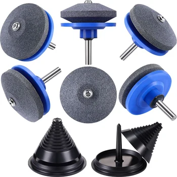 8 Pieces Lawn Mower Blade Sharpener Accessories Includes Sharpener Grinder Wheel Stone for Power Drill Hand Drill and Lawn Mower 
8 Pieces Lawn Mower Blade Sharpener Accessories Includes Sharpener Grinder Wheel Stone for Power Drill Hand Drill and Lawn Mower