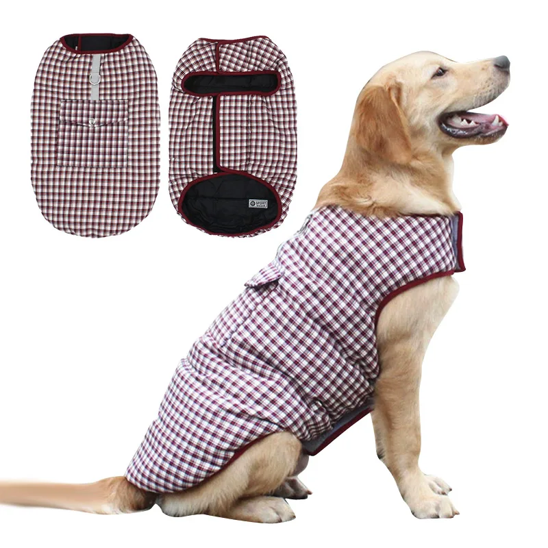 Dog Clothes Reversible Plaid Dogs' Vest Cold Weather Cotton Dog Coat Winter Warm Dog Jacket for Small Medium Large Dogs
Dog Clothes Reversible Plaid Dogs' Vest Cold Weather Cotton Dog Coat Winter Warm Dog Jacket for Small Medium Large Dogs